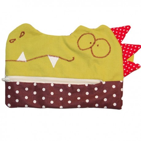 trousse plate crocodile