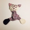 doudou chat en coton bio
