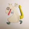 Doudou plat "mister DRAGON" en coton bio