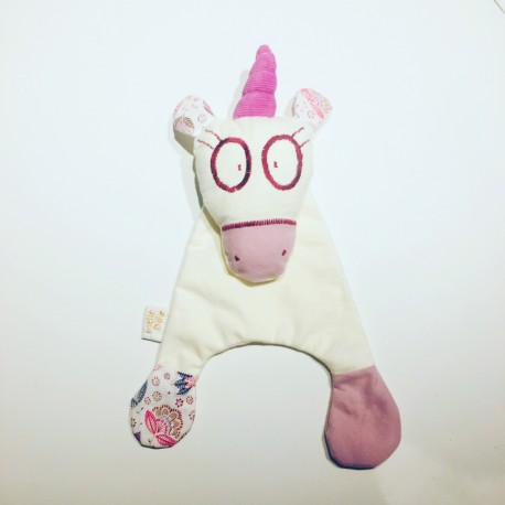 doudou licorne en coton biologique