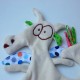 Doudou plat" Basile le dragon patachon"coton bio