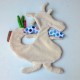 Doudou plat" Basile le dragon patachon"coton bio